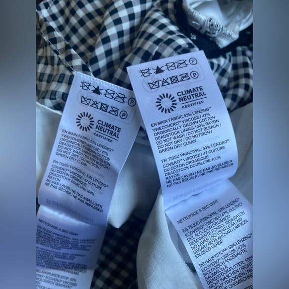 New Reformation Valetta Black and White Checkered Two-Piece Set Size 4 - Picture 14 of 15